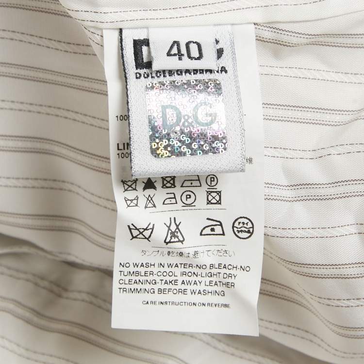 Pre Owned D&G Beige Gabardine Belted Short Coat S