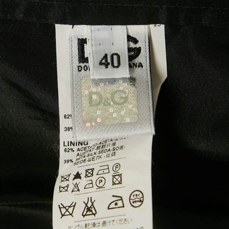 مملوكة مسبقًا D&G Black Silk Blend Strapless Mini Dress S