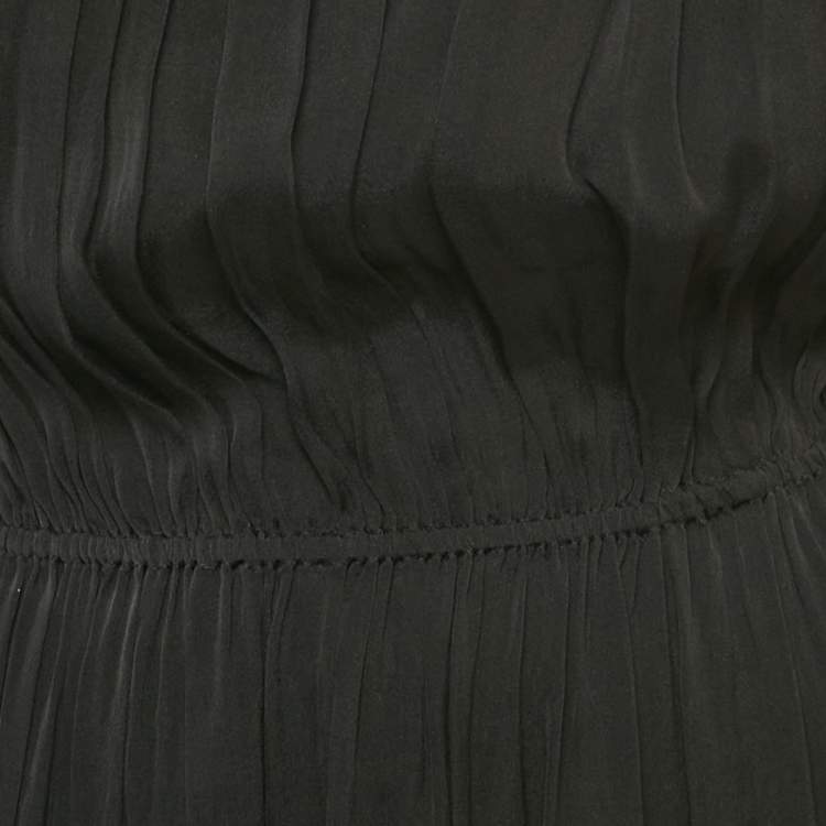 Pre Owned D&G Black Silk Tiered Mini Dress S