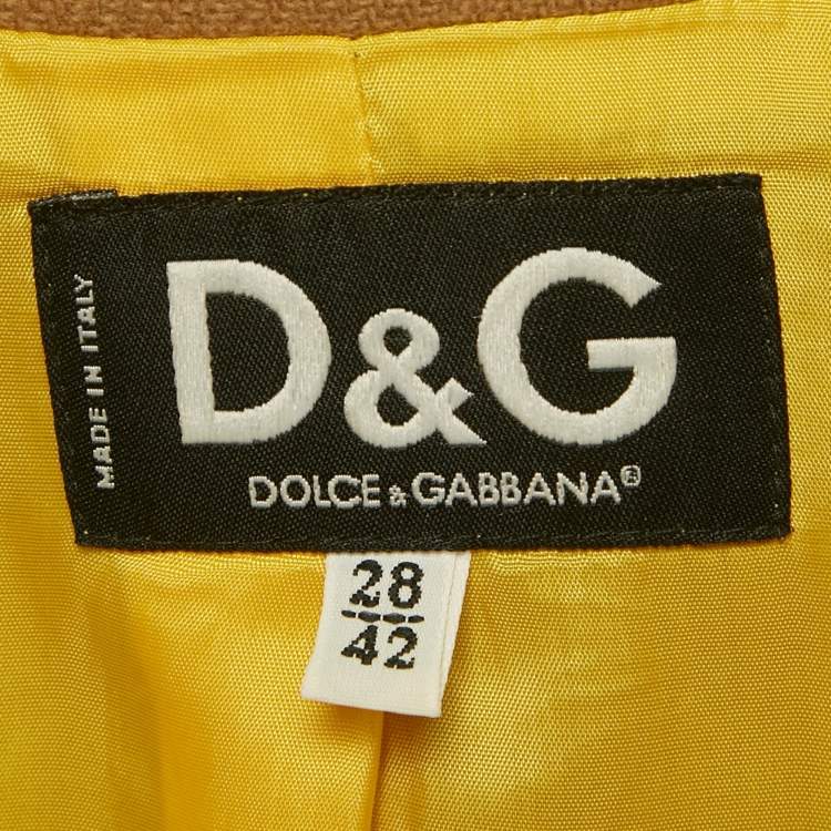 Pre Owned D&G Brown Wool Blend Jacket and Pants Set M