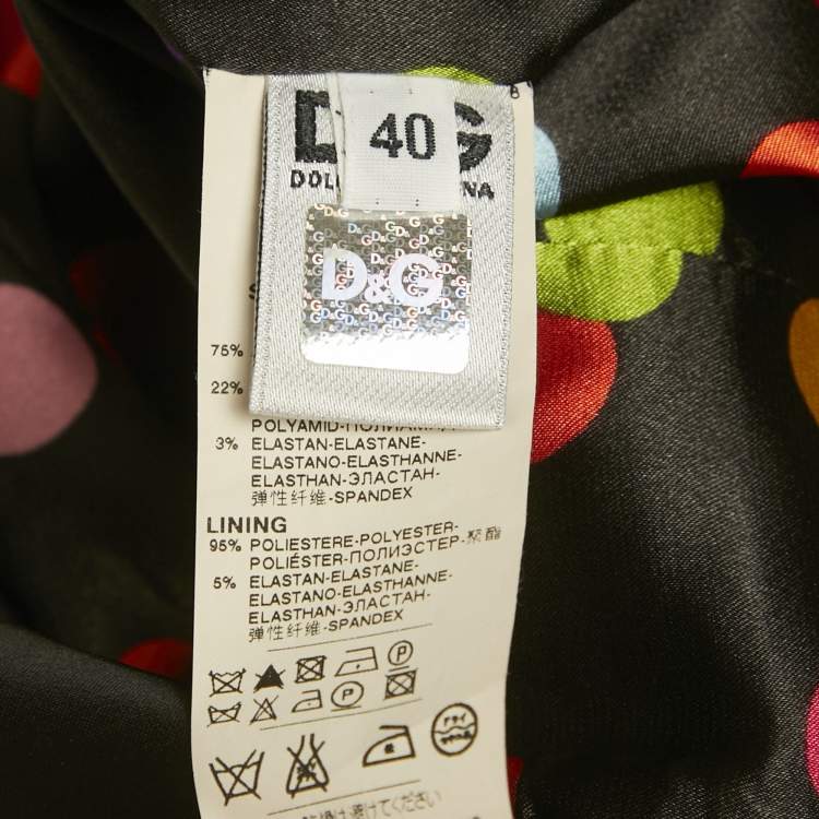 Pre Owned D&G Black Satin Strappy Sheath Dress S