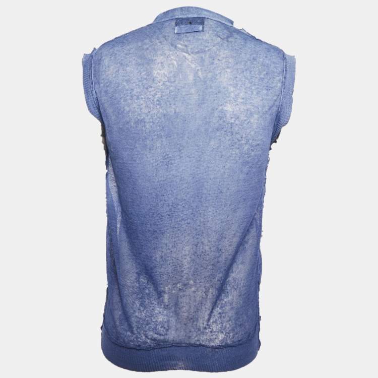 Pre Owned D&G Blue Ombre Knit Sleeveless Vest L
