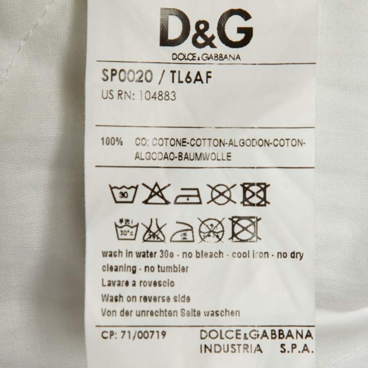 Pre Owned D&G White Cotton Button Detail Shorts S