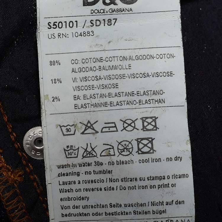 Pre Owned D&G Vintage Indigo Dark Wash Denim Lovely Jeans M