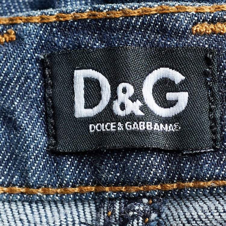 Pre Owned D&G Vintage Indigo Denim Straight Fit Jeans S