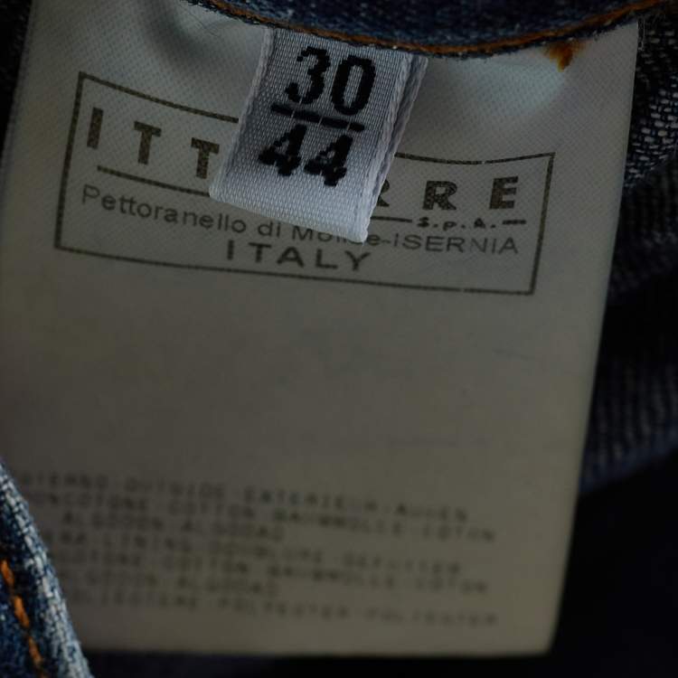 Pre Owned D&G  Blue Denim Ruched Wide Leg Jeans Jeans M/Waist 34"