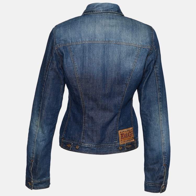 Pre Owned D&G Blue Denim Button Front Jacket S