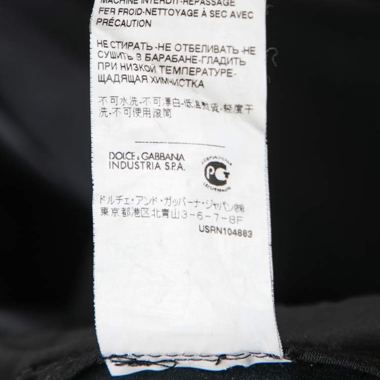 Pre Owned D&G Black Satin Wide-Leg Trousers S