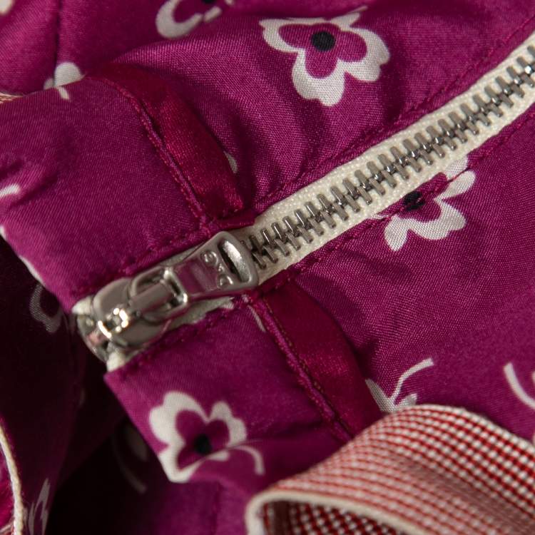 Pre Owned D&G by Dolce & Gabbana Pink Printed Silk Mini Skirt S