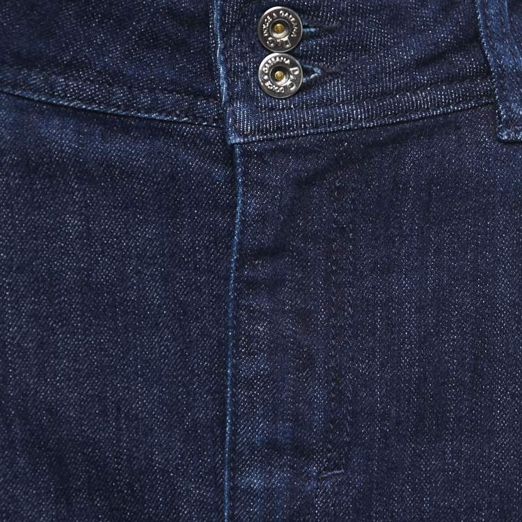 Pre Owned D&G Blue Denim Pencil Skirt L