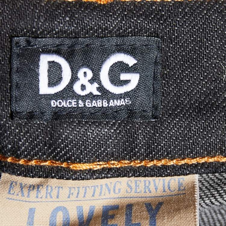 Pre Owned D&G  Navy Blue Denim Straight Leg Jeans S Waist 26" 