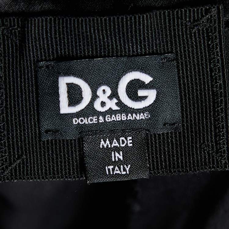 Pre Owned D&G Black Satin Silk Wide Leg Pants M