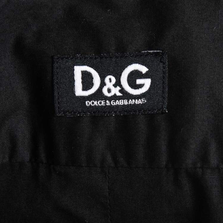 Pre Owned D&G Black Stretch Cotton Button Front Shirt S