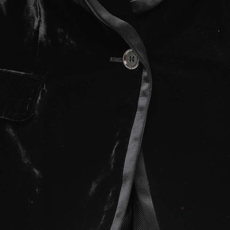 Pre Owned D&G Black Velvet Shawl Lapel Blazer M