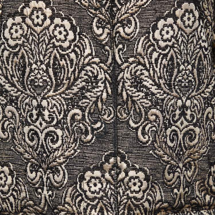 Pre Owned D&G Black & Gold Brocade Oversized Coat M