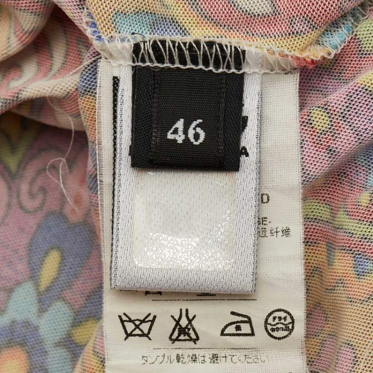 Pre Owned D&G Multicolor Printed Jersey Sleeveless Shift Dress L