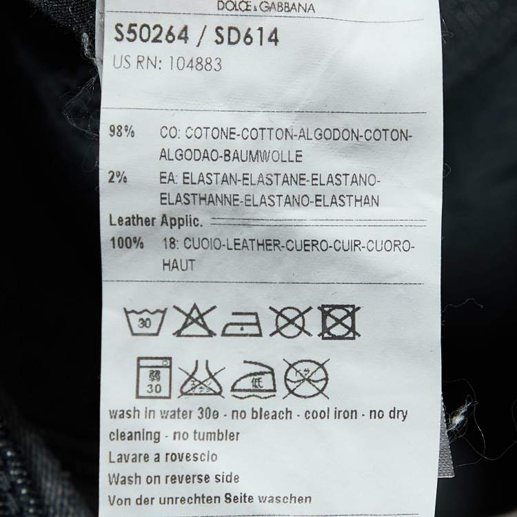 Pre Owned D&G Black Denim Wonder Fit Jeans S
