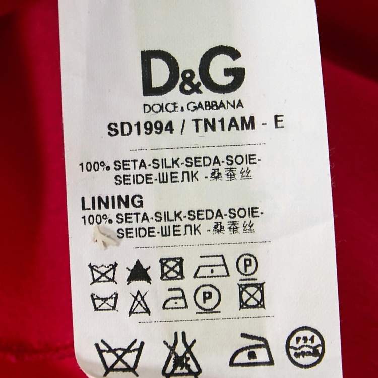 Pre Owned D&G Pink Silk Halter Neck Flared Mini Dress S