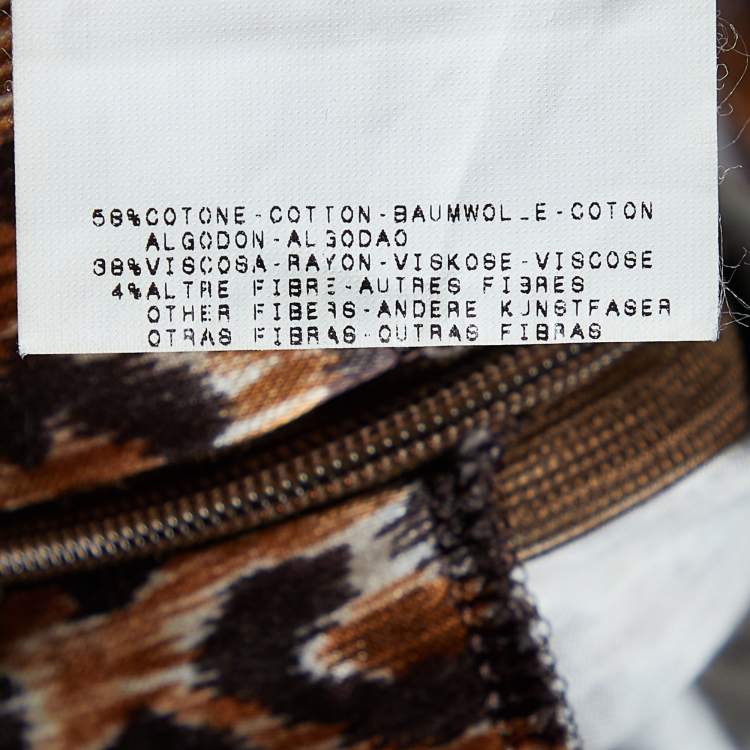 Pre Owned D&G Leopard Printed retch Satin Bustier Dress M