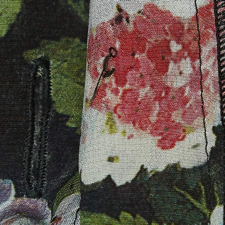 Pre Owned D&G Multicolor Floral Print Silk Mini Dress S