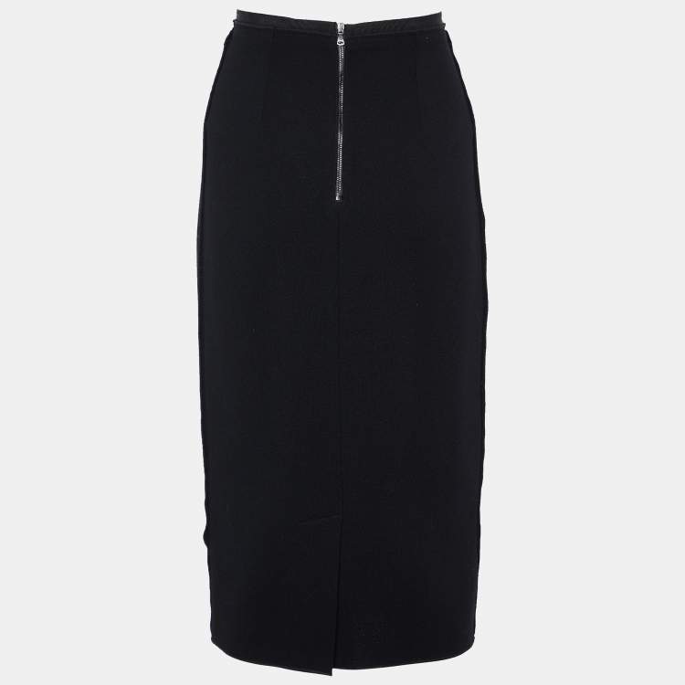Pre Owned D&G Black Wool Pencil Skirt M