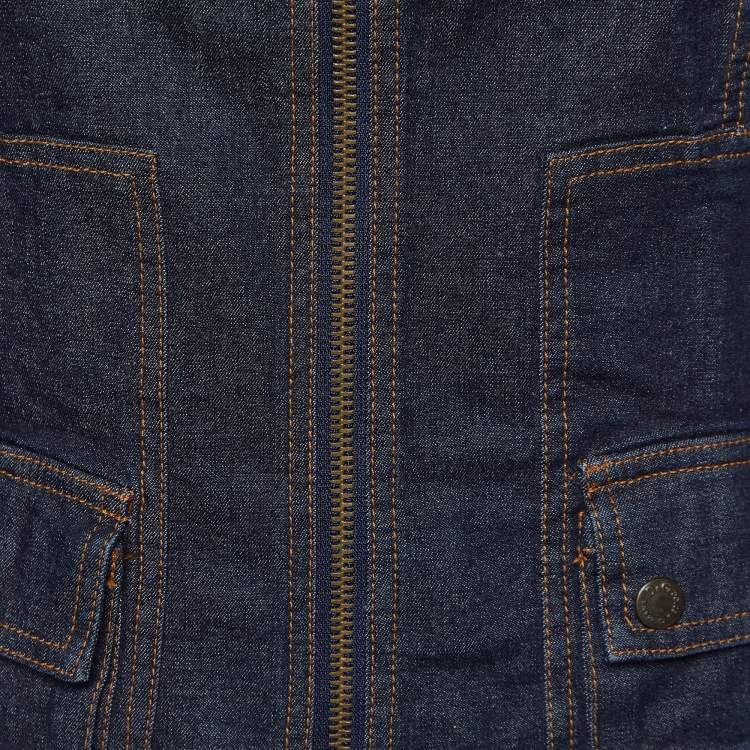 Pre Owned D&G Dark Blue Denim Strappy Corset Top M