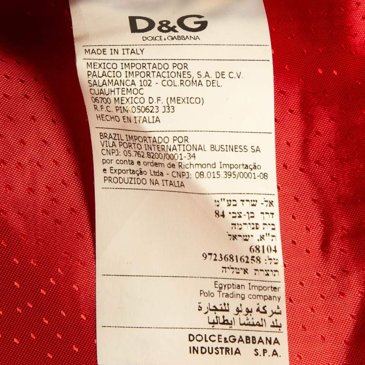 Pre Owned D&G Black Wool Blend Single Breasted Coat S