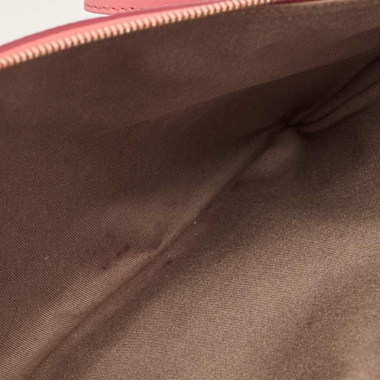 Pre Owned D&G Pink Leather Lily Twist Satchel
