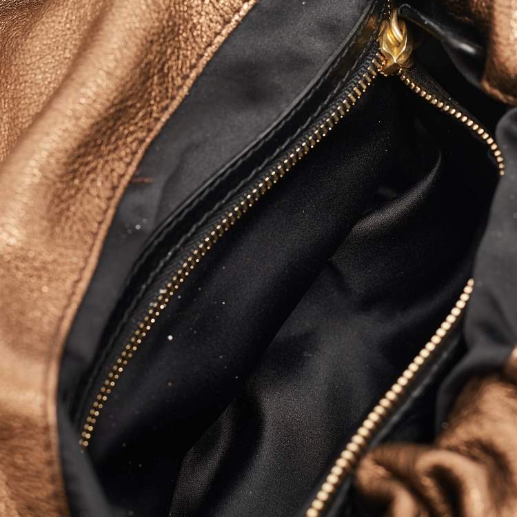 Pre Owned D&G Bronze Leather Vlada Shoulder Bag