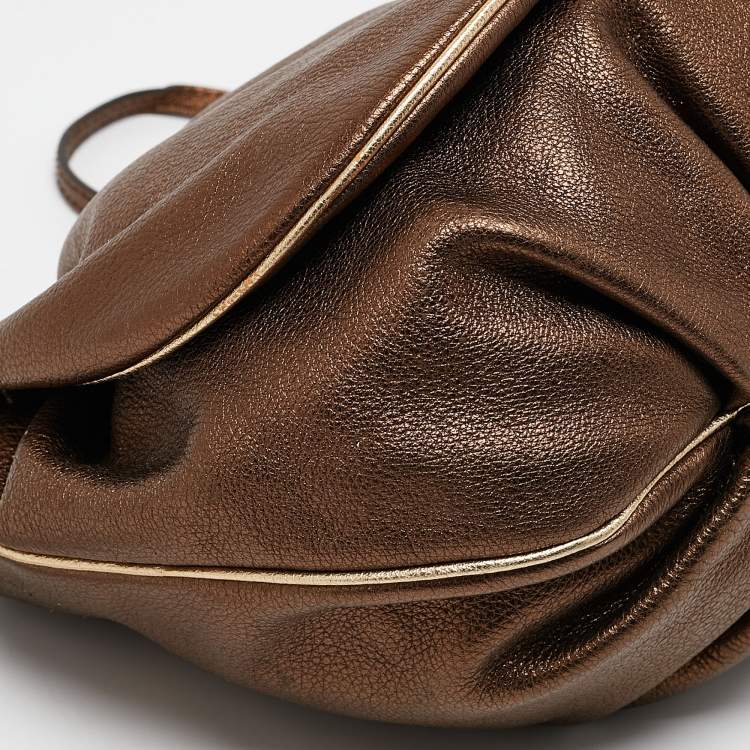 Pre Owned D&G Bronze Leather Vlada Shoulder Bag