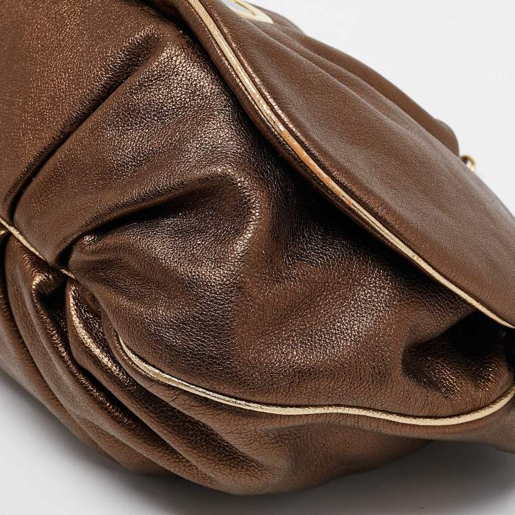 Pre Owned D&G Bronze Leather Vlada Shoulder Bag