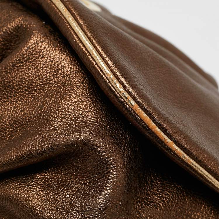Pre Owned D&G Bronze Leather Vlada Shoulder Bag