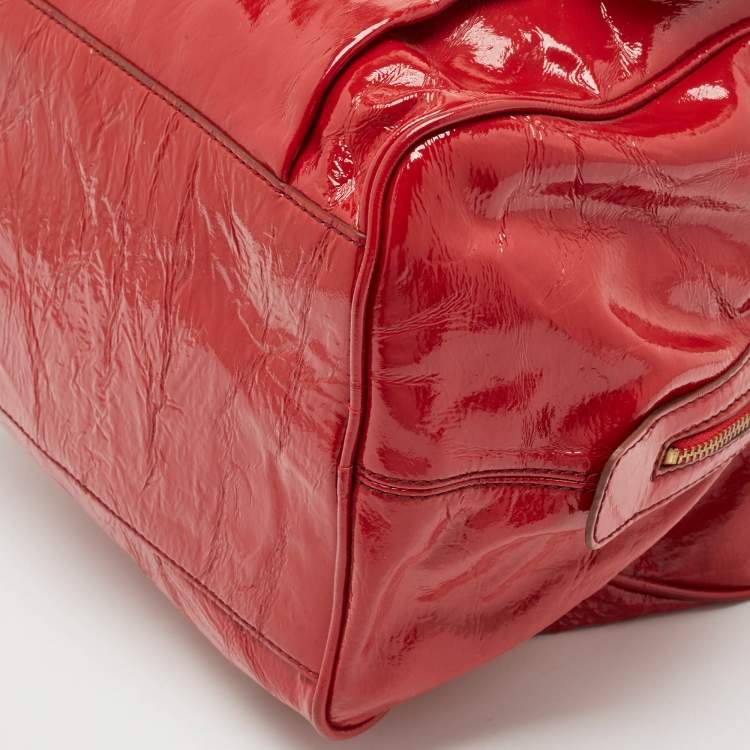 Pre Owned D&G Red Patent Leather Allyson Bag