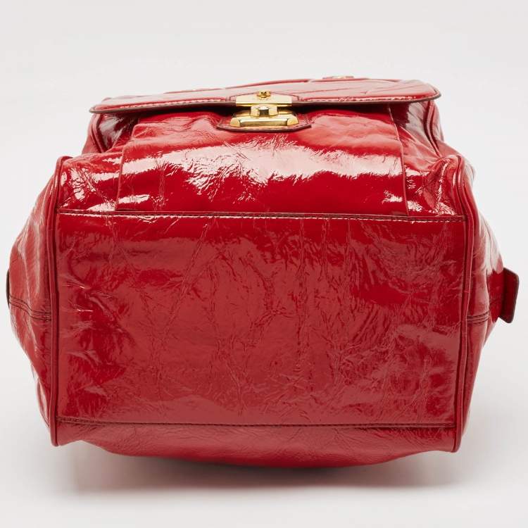 Pre Owned D&G Red Patent Leather Allyson Bag