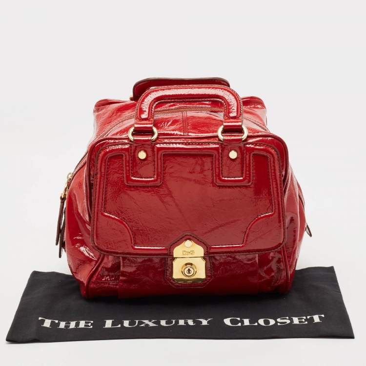 Pre Owned D&G Red Patent Leather Allyson Bag