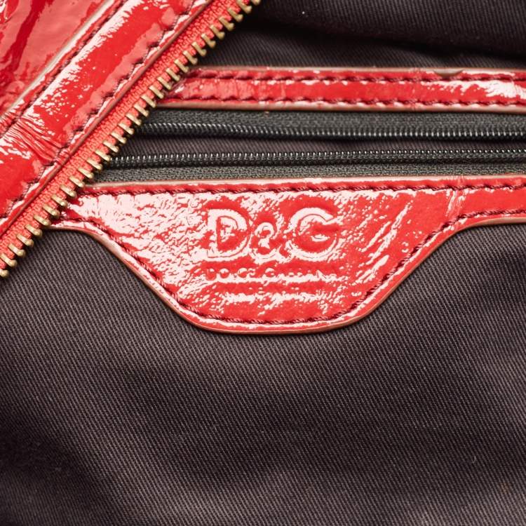 Pre Owned D&G Red Patent Leather Allyson Bag