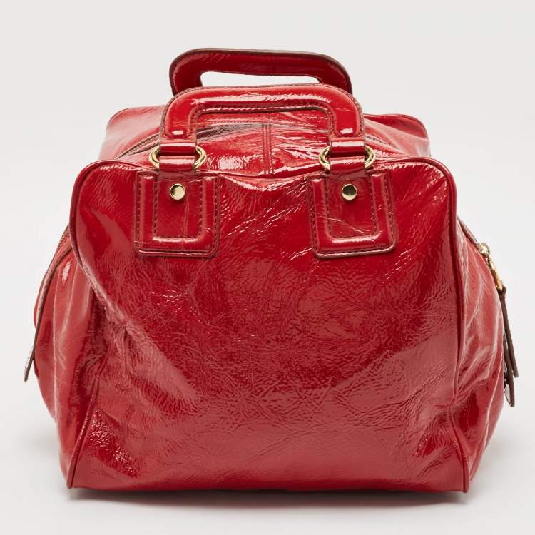 Pre Owned D&G Red Patent Leather Allyson Bag