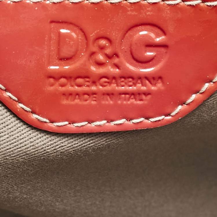 Pre Owned D&G Red Patent Leather Estelle Tote