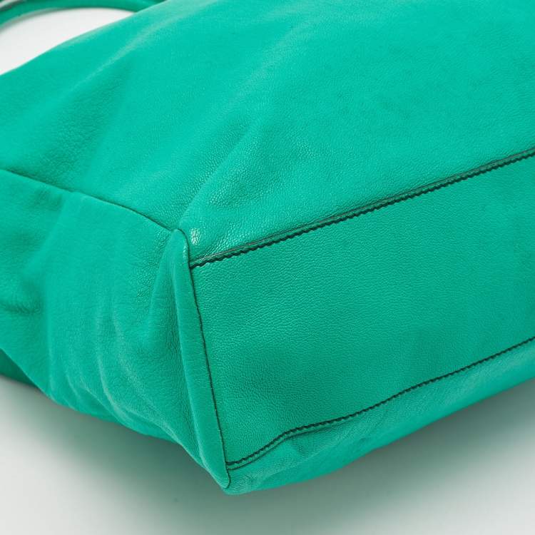 Pre Owned D&G Green Leather Ania Tote