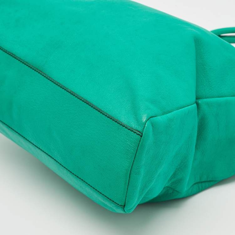 Pre Owned D&G Green Leather Ania Tote