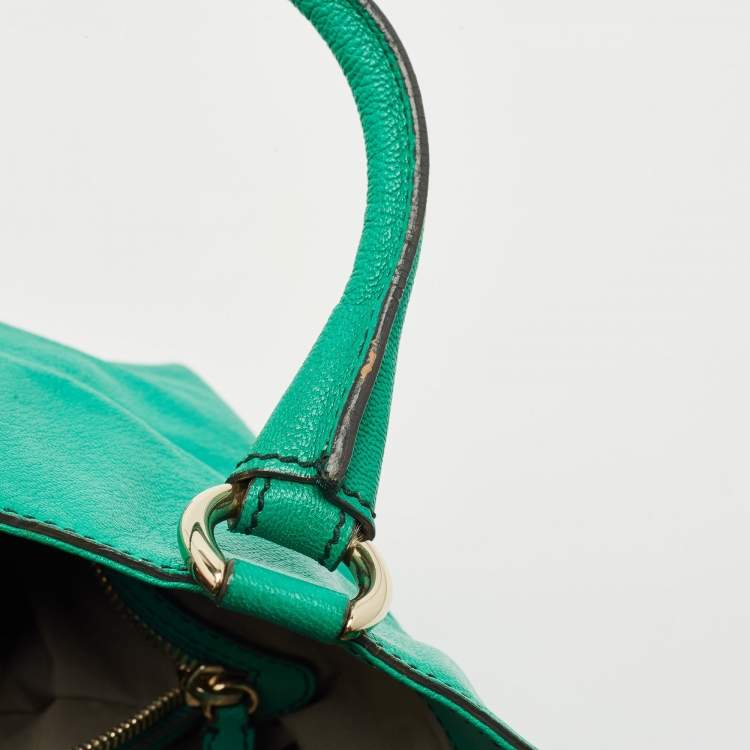 Pre Owned D&G Green Leather Ania Tote