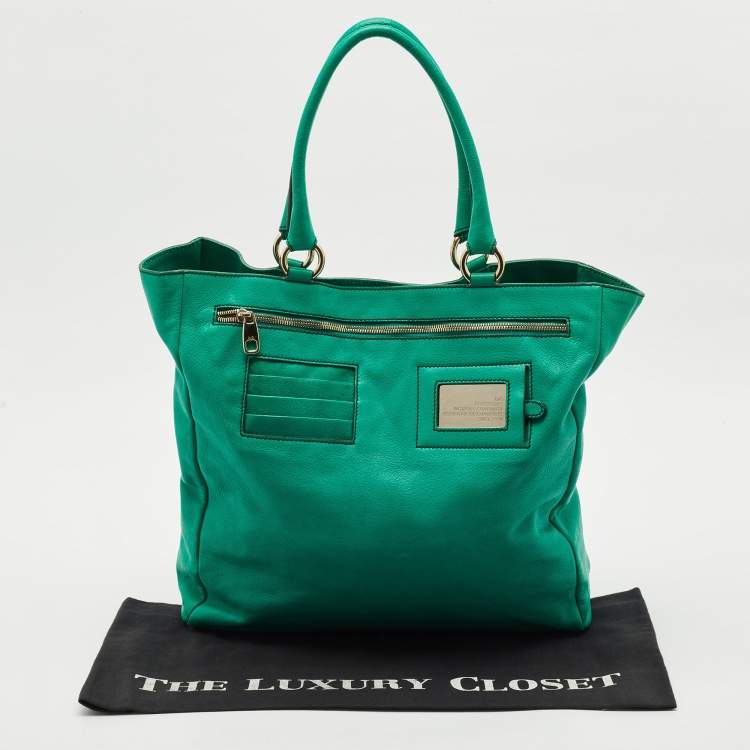 Pre Owned D&G Green Leather Ania Tote