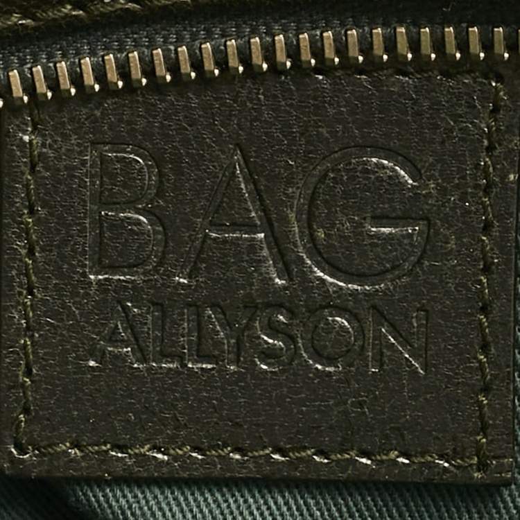 Pre Owned D&G Brown/Olive Green Leather Allyson Satchel
