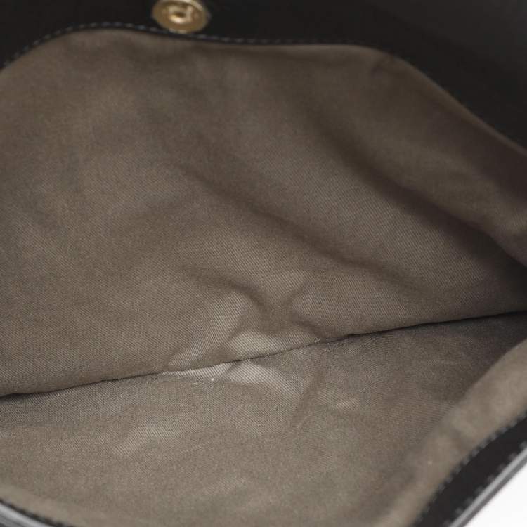 Pre Owned D&G Black Leather Lily Twist Satchel