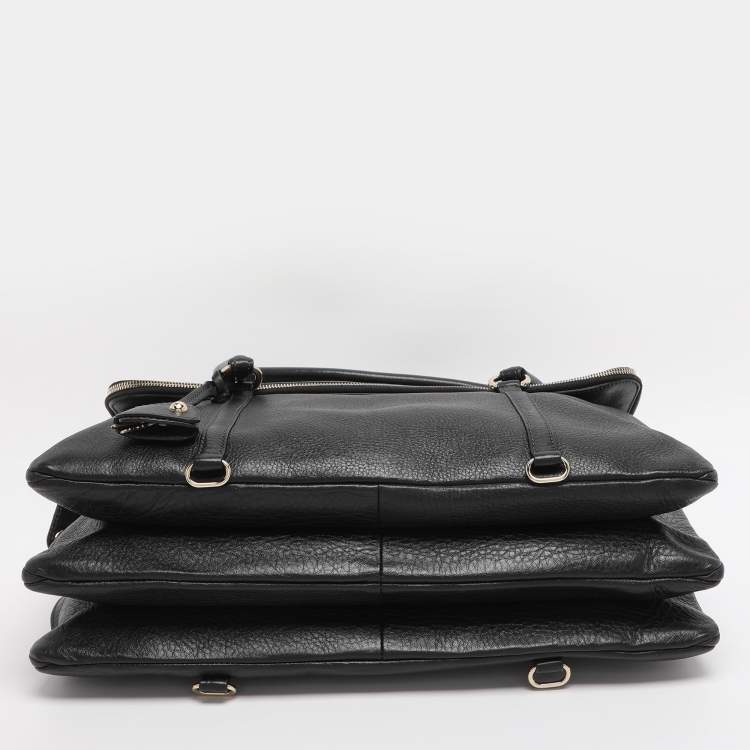 Pre Owned D&G Black Leather Lily Twist Satchel