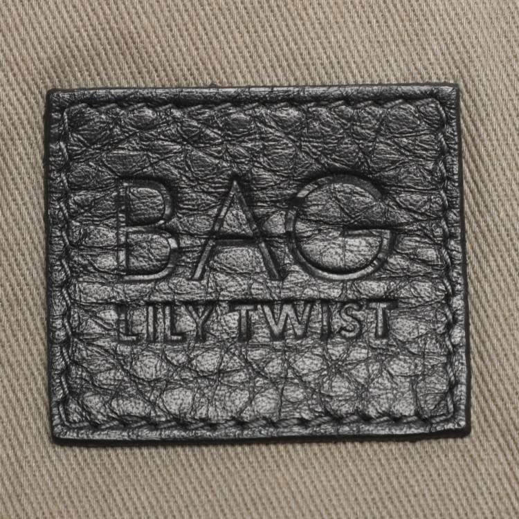 Pre Owned D&G Black Leather Lily Twist Satchel