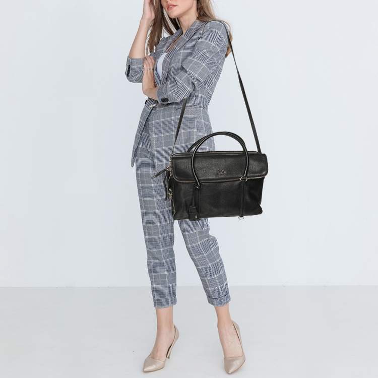 Pre Owned D&G Black Leather Lily Twist Satchel