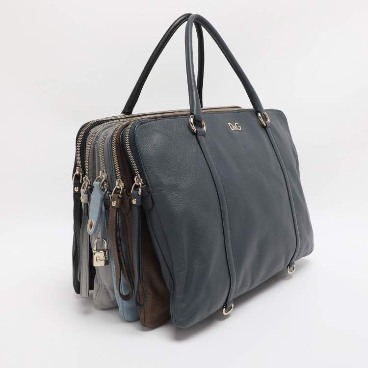 Pre Owned D&G Tricolor Leather Lily Twist Satchel