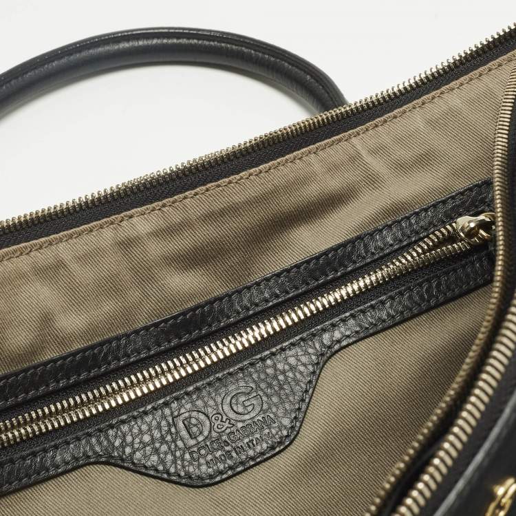 مملوكة مسبقًا D&G Lily Twist Black Leather Laptop Bag