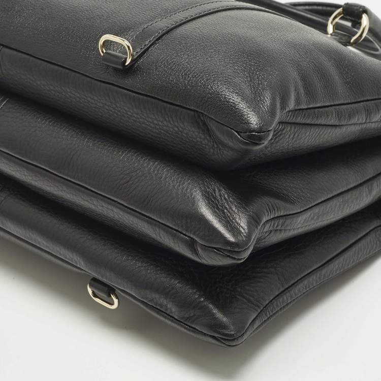 مملوكة مسبقًا D&G Lily Twist Black Leather Laptop Bag